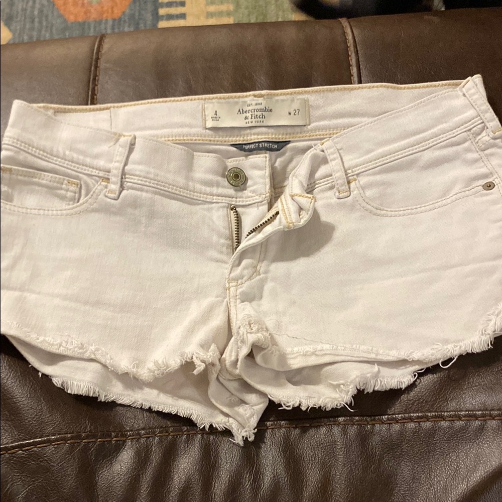 Abercrombie & Fitch White Denim Shorts